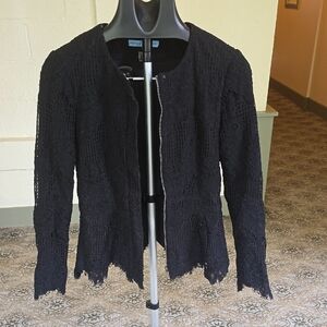 ANTONIO MELANI Black Lace Detail Jacket